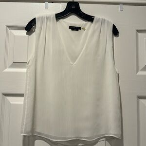 Alice + Olivia white sleeveless blouse